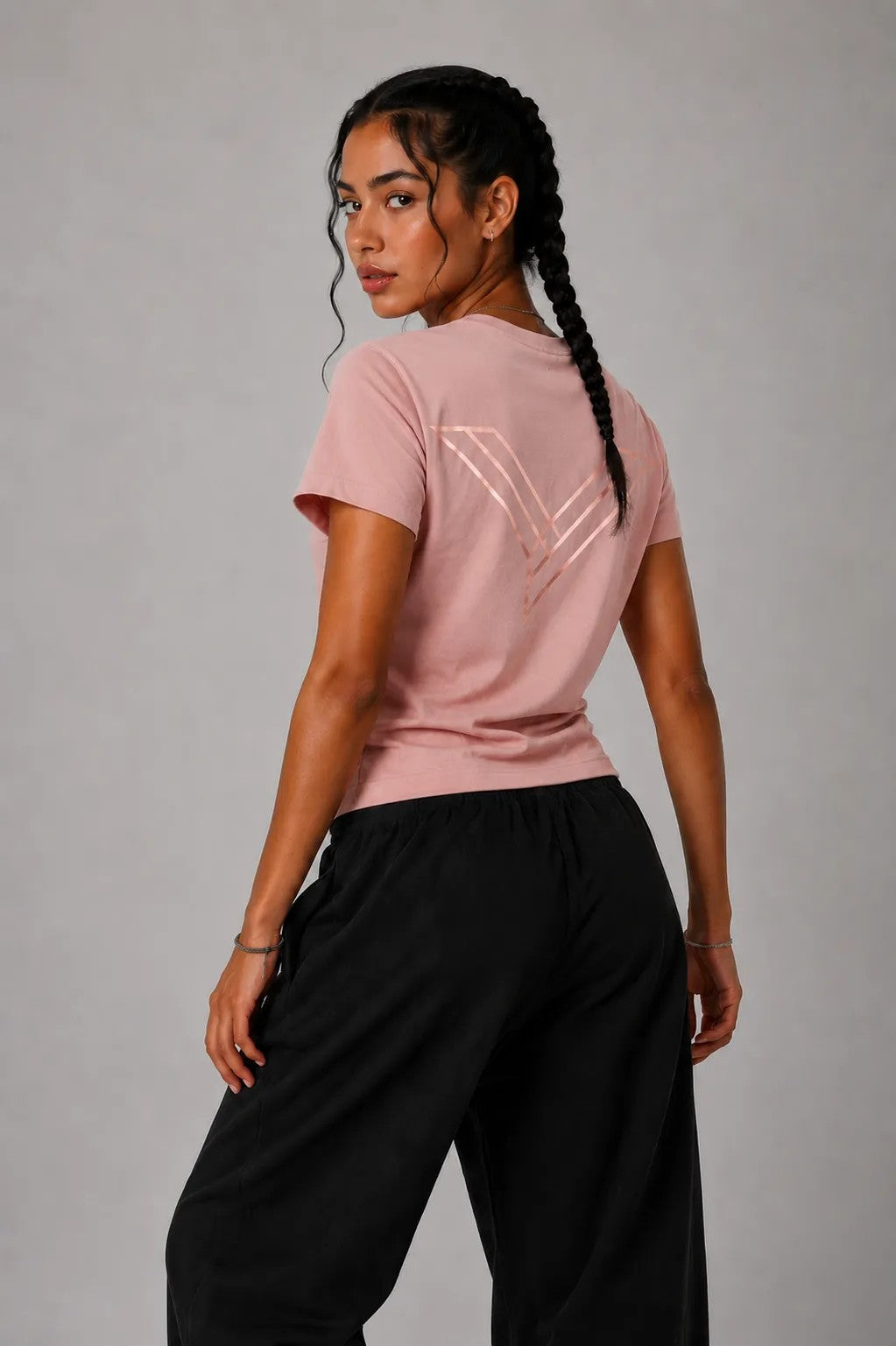Female Dusty Rose Signature VOID Tee